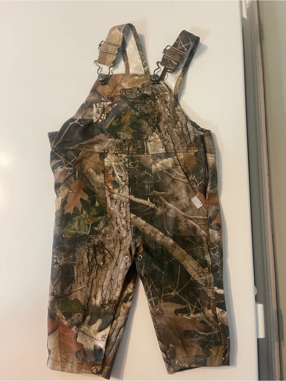 Source Unknown Kids Camo Overalls in Brown and Green
